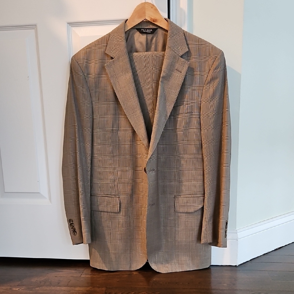 Jos. A. Bank Tan Plaid Blazer
